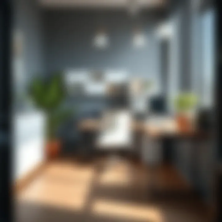 Functional workspace layout promoting productivity