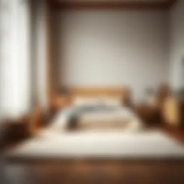 Cozy bedroom adorned with a soft plush carpet