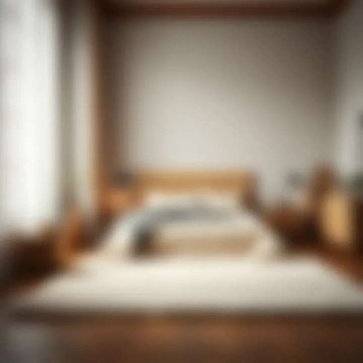 Cozy bedroom adorned with a soft plush carpet