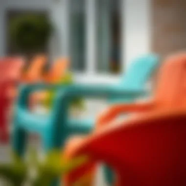 Durable High-Quality Plastic Garden Chairs Close-up of high-quality plastic garden chairs showcasing their durability