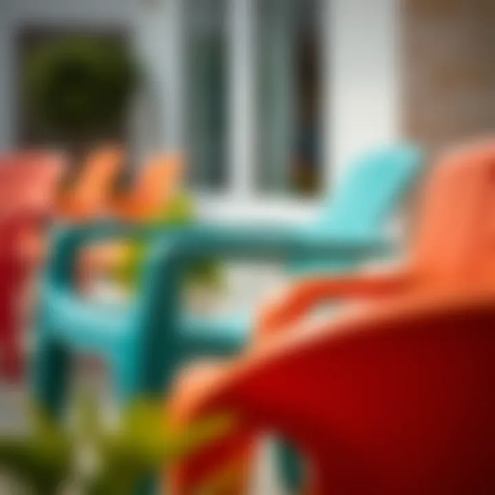 Durable High-Quality Plastic Garden Chairs Close-up of high-quality plastic garden chairs showcasing their durability