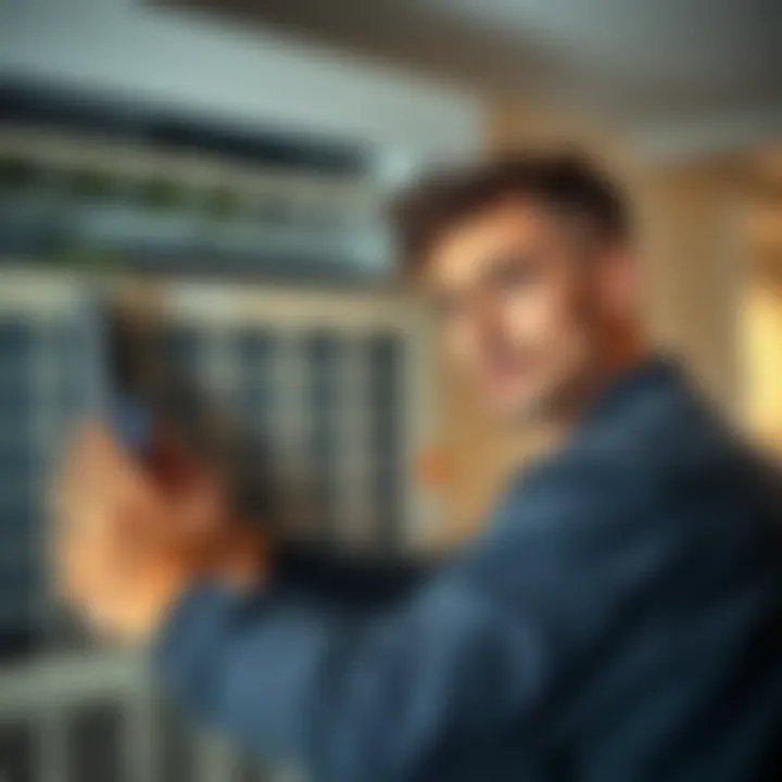 Importance of Regular HVAC Inspections A technician performing HVAC inspection