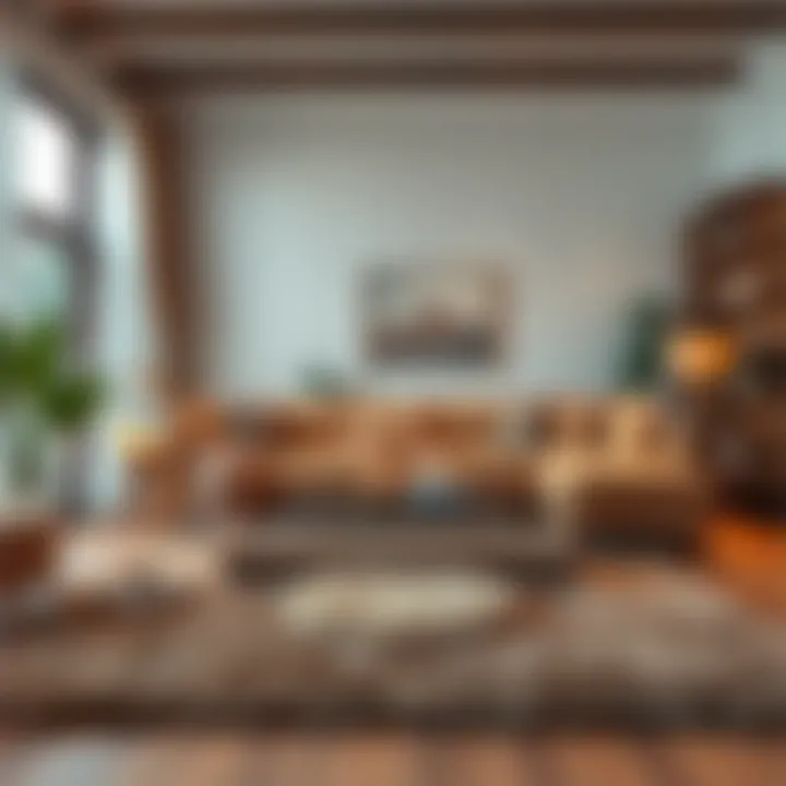 Cozy living room featuring a plush area rug that enhances decor