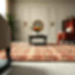 Elegant salon rug showcasing intricate patterns and textures