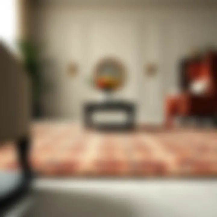 Elegant salon rug showcasing intricate patterns and textures