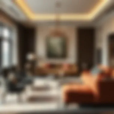 Elegant living room seating arrangement