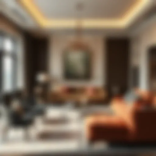 Elegant living room seating arrangement