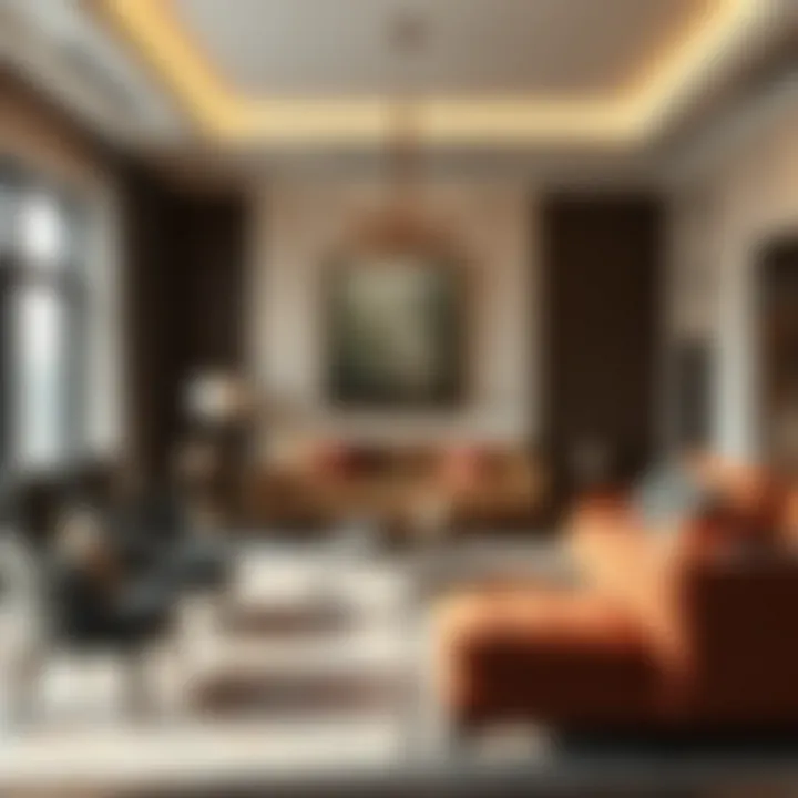 Elegant living room seating arrangement