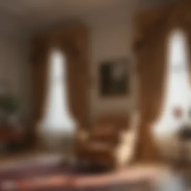 Classic Drapery in Traditional Living Room Classic drapery in a traditional living room setting with warm tones