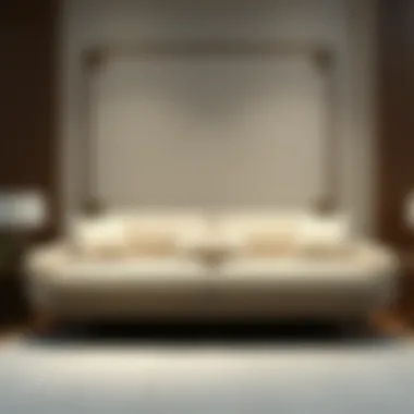 Luxurious fabric upholstery on a stylish sofa bed