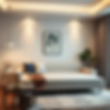 Sleek minimalist sofa bed blending with home decor