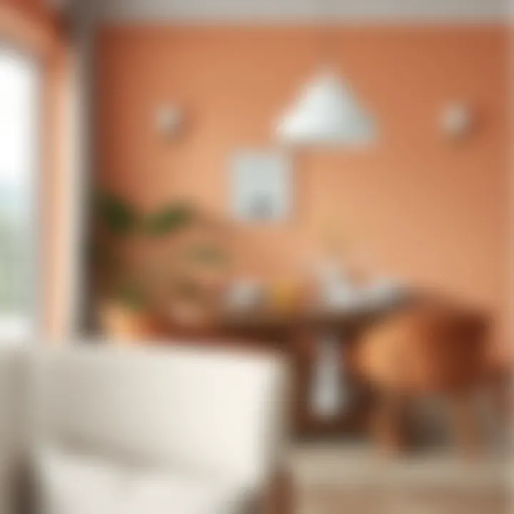 Warm Color Palette in Scandinavian Style Warm color palette in a Scandinavian dining setting with minimalistic decor