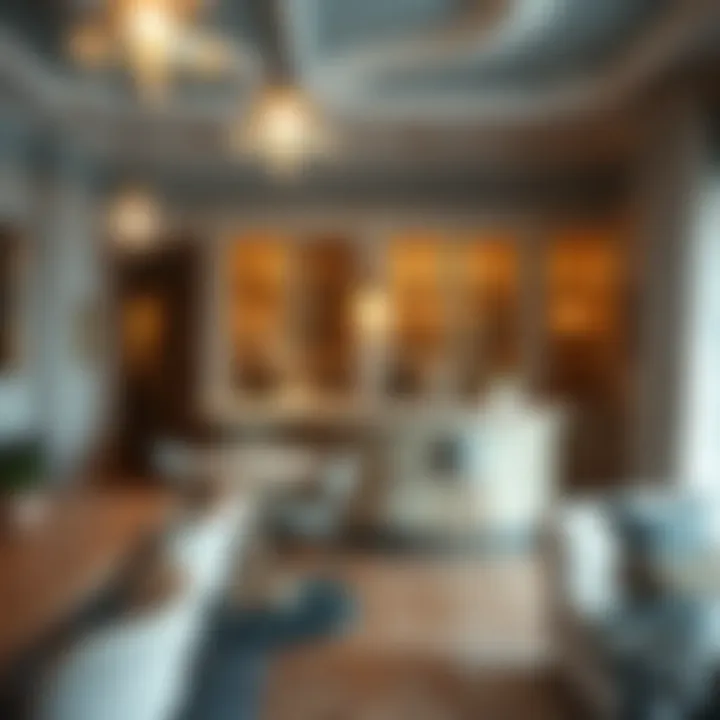 Vintage Elegance in Modern Interiors A beautifully designed vintage dessert counter enhancing a modern living space