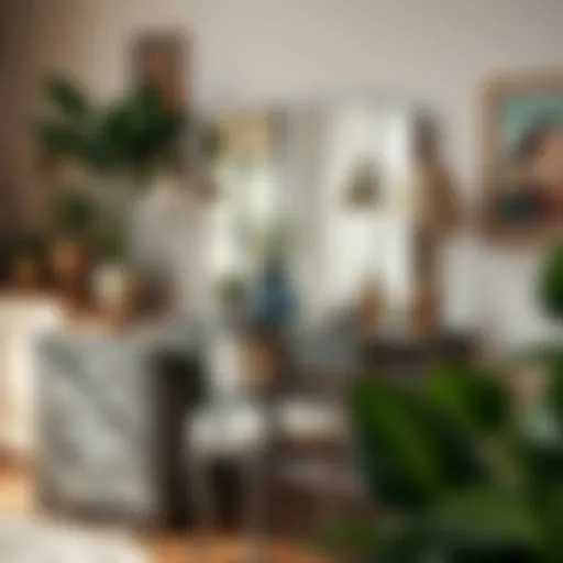 Stylish second-hand makeup vanity with vintage details