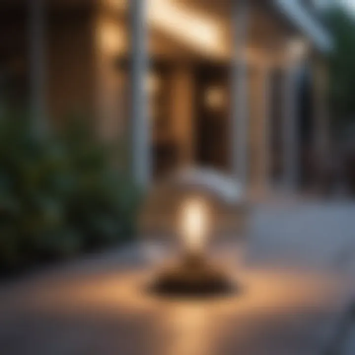 Sensor lamp installed in an outdoor patio for ambiance