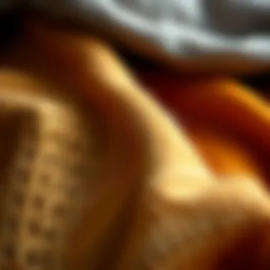 Close-up of textured shawl fabric