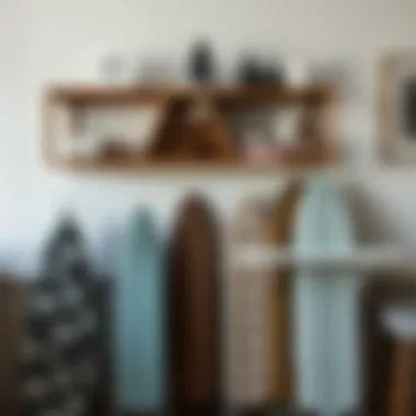 Variety of Shelf Ironing Boards Variety of shelf ironing boards showcasing different styles and finishes