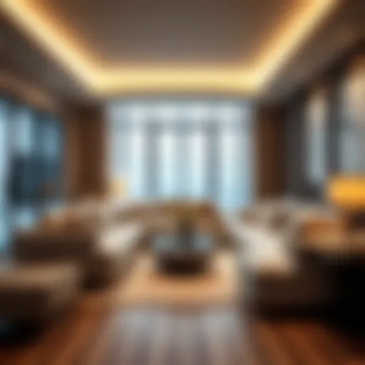 Stylish corner sofa set in a modern living room