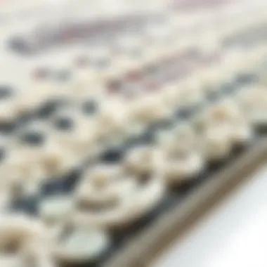 Close-up of non-slip rug texture