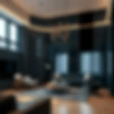 Transformative effect of black glass foil in interior spaces