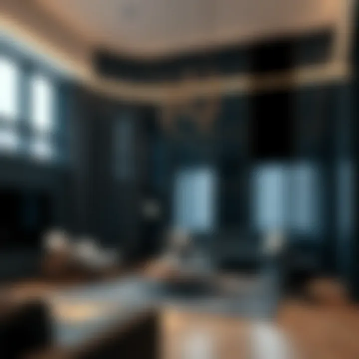 Transformative effect of black glass foil in interior spaces