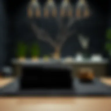 Luxurious Black Towels in a Spa Black hand towels in a luxurious spa environment