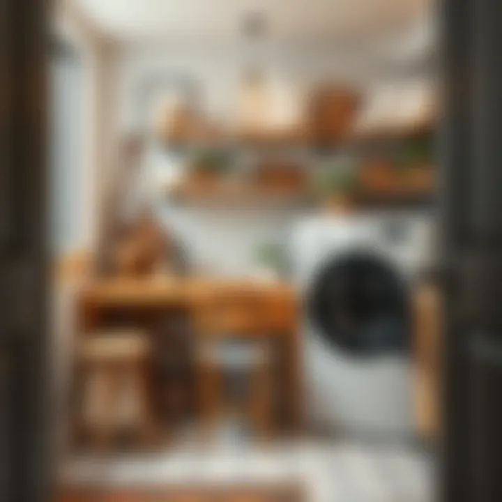 Stylish Decor for Compact Laundry Areas Charming decor elements in a functional laundry space