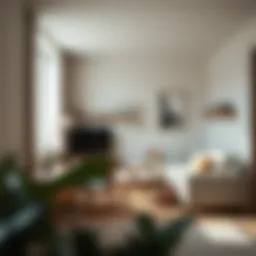 Innovative small room layout with multifunctional furniture