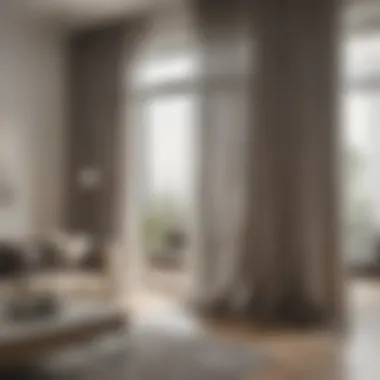 Elegant Sheer Curtain in Modern Decor Elegant sheer curtain draping in a contemporary living room