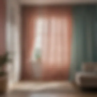 Diverse Tulle Curtain Designs in Showroom Variety of tulle curtain designs displayed in an interior design showroom