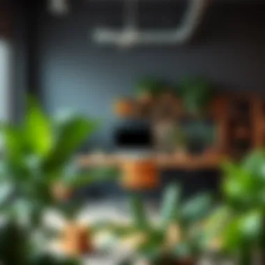 Inspiring Workspaces with Artificial Botanicals Modern workspace adorned with artificial plants