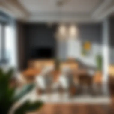 Maximizing Space in Dining Room Layouts Functional dining room layout showcasing space efficiency