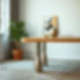 Stylish stainless steel furniture leg in a modern setting