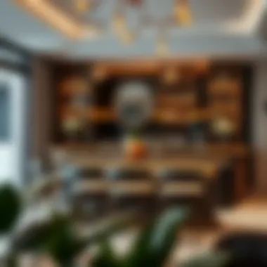 Stylish American bar table with contemporary decor