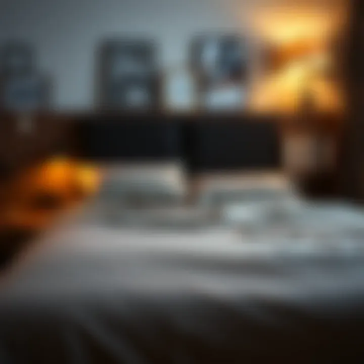 Stylish bedroom featuring a perfectly fitted sheet on the bed