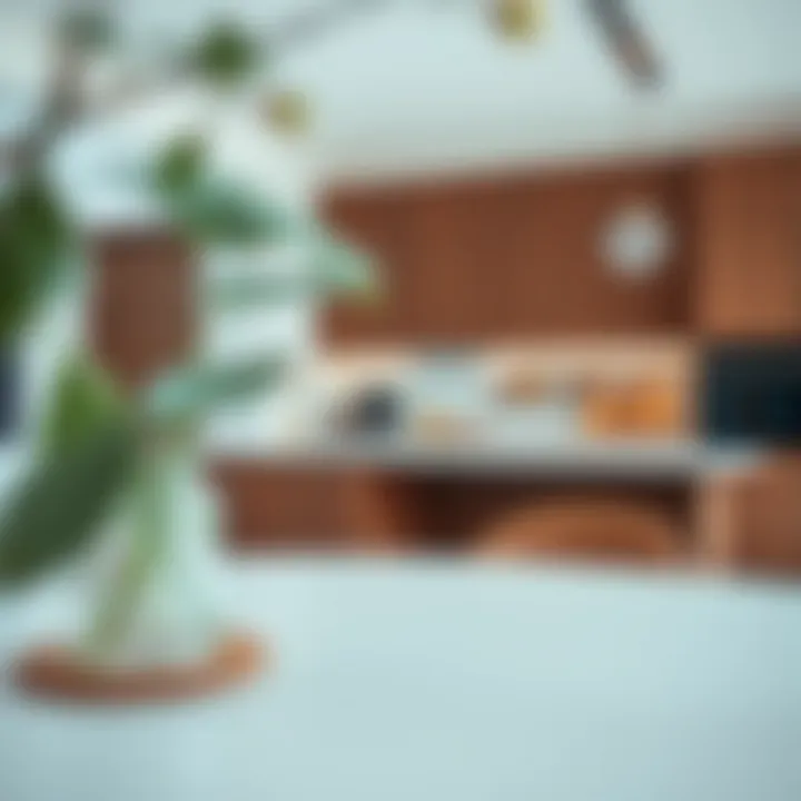 Stylish brown kitchen setting featuring seamless integration