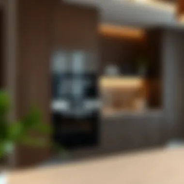 Stylish built-in oven cabinet installation