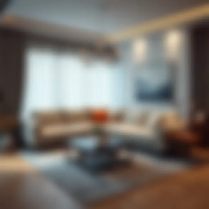 Stylish corner sofa arrangement in a contemporary living room