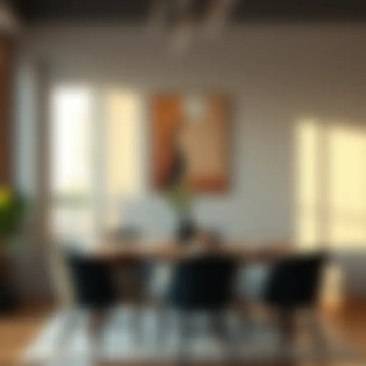 Aesthetic Balance in Dining Setup Stylish dining setup reflecting aesthetic balance