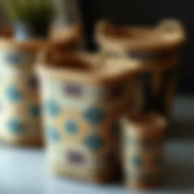 Stylish rectangular laundry basket with intricate patterns