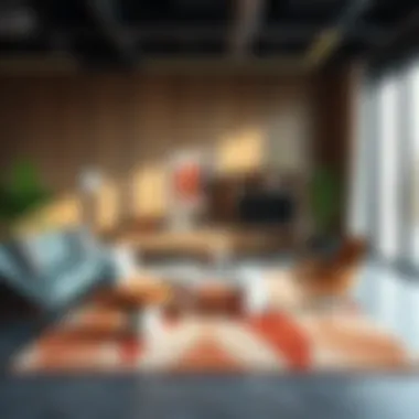 Complementing Modern Office Furniture Stylish rug complementing modern office furniture