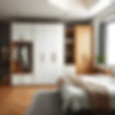 Stylish wardrobe arrangement for a modern youth bedroom