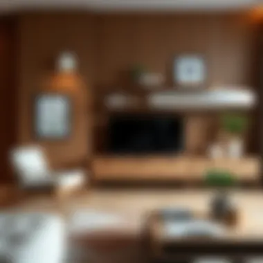 Stylish wooden accents complementing modern living spaces