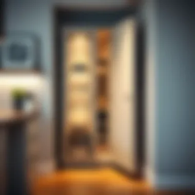 Modern Pantry Storage Solution Elegant single-door pantry storage unit with a modern design