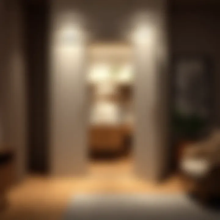 Functional Design in a Cozy Living Space Functional layout of a single-door pantry in a cozy living space