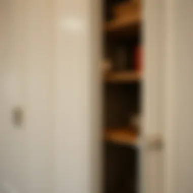 Quality Materials for Pantry Cabinets Close-up of materials used in a single-door pantry cabinet