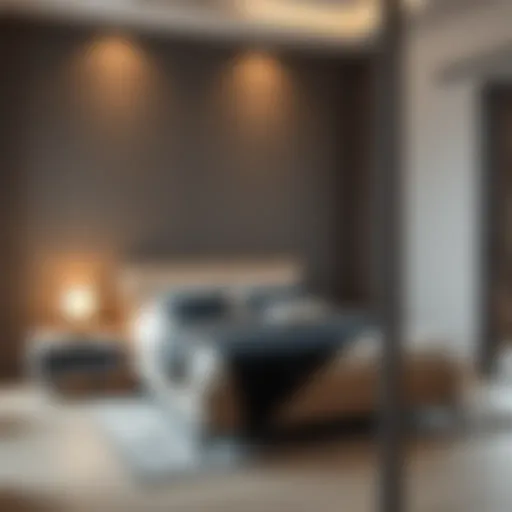 Elegant single bed design with modern aesthetics