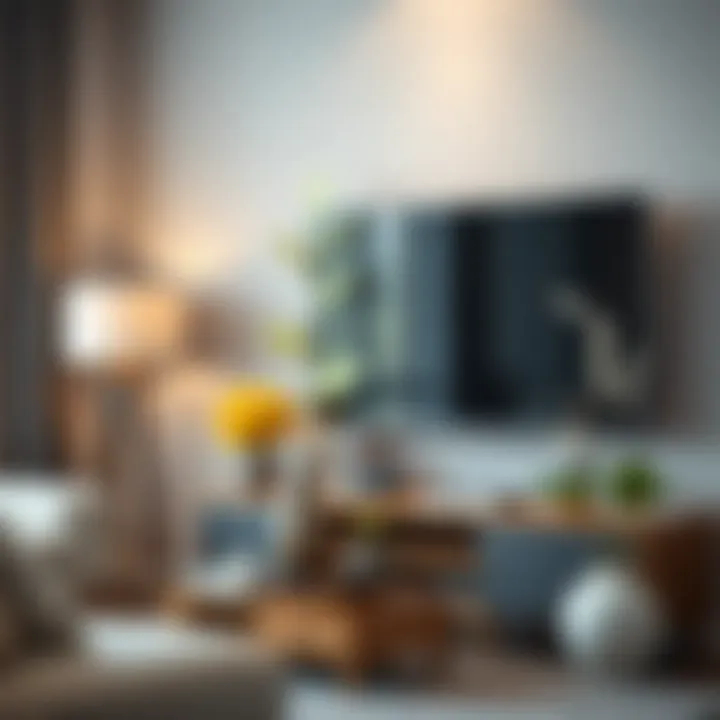 Creative arrangements for TV side decor