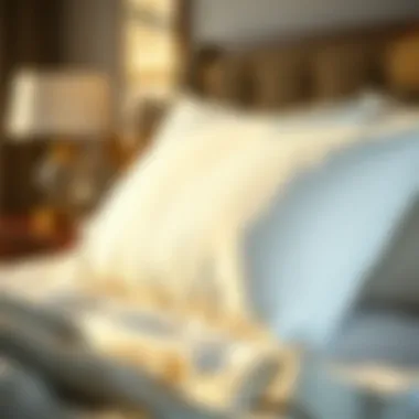 Freshly Washed Pillows Freshly washed pillows on a bed, highlighting cleanliness.