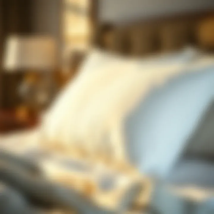 Freshly Washed Pillows Freshly washed pillows on a bed, highlighting cleanliness.